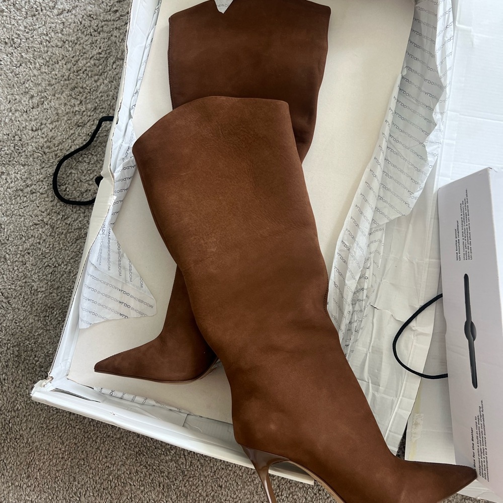 Aldo Rich Brown Heeled Boots